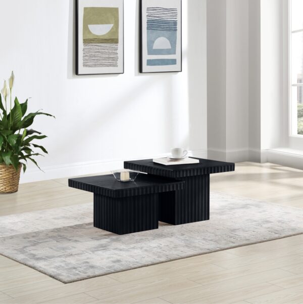 Spencer Solid Wood And Oak Veneer 2 Piece Coffee Table