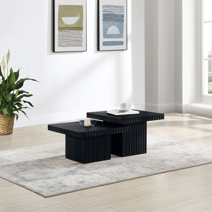 Spencer Solid Wood And Oak Veneer 2 Piece Coffee Table
