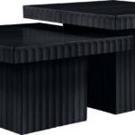 Spencer Solid Wood And Oak Veneer 2 Piece Coffee Table