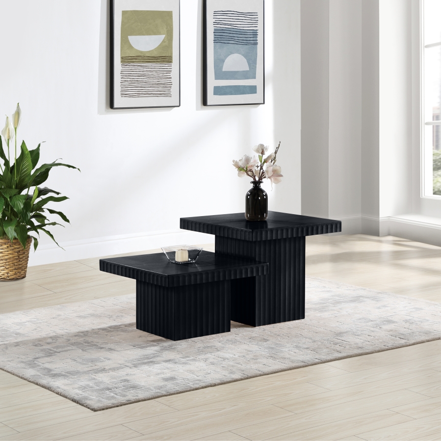 Spencer Solid Wood And Oak Veneer 2 Piece Coffee Table