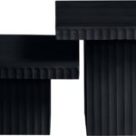 Spencer Solid Wood And Oak Veneer 2 Piece Coffee Table
