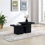 Spencer Solid Wood And Oak Veneer 2 Piece Coffee Table
