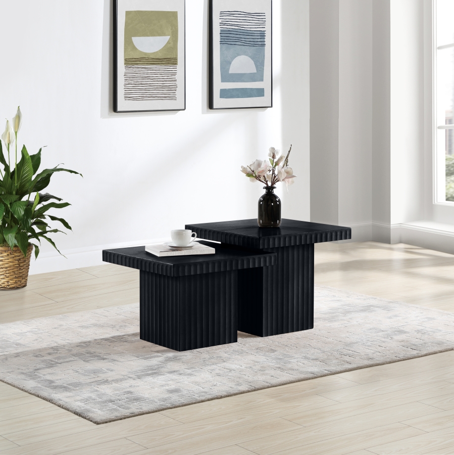 Spencer Solid Wood And Oak Veneer 2 Piece Coffee Table