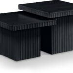 Spencer Solid Wood And Oak Veneer 2 Piece Coffee Table
