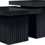 Spencer Solid Wood And Oak Veneer 2 Piece Coffee Table