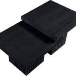 Spencer Solid Wood And Oak Veneer 2 Piece Coffee Table