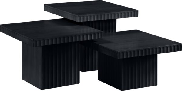 Spencer Solid Wood And Oak Veneer 3 Piece Coffee Table