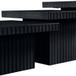 Spencer Solid Wood And Oak Veneer 3 Piece Coffee Table