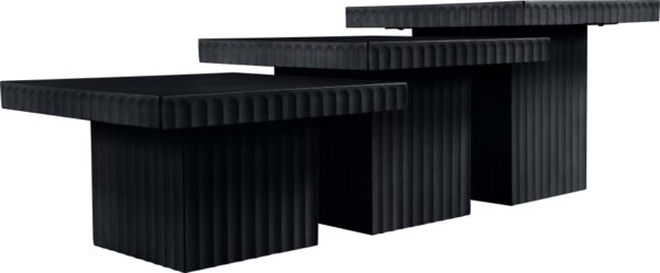 Spencer Solid Wood And Oak Veneer 3 Piece Coffee Table