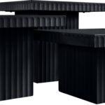 Spencer Solid Wood And Oak Veneer 3 Piece Coffee Table