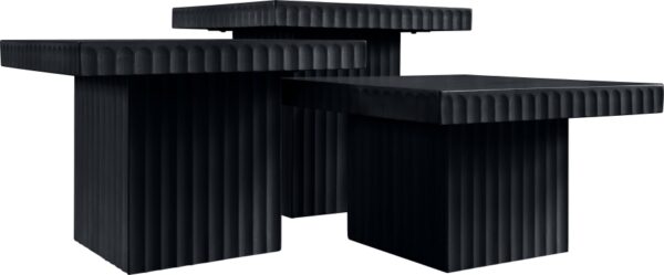 Spencer Solid Wood And Oak Veneer 3 Piece Coffee Table