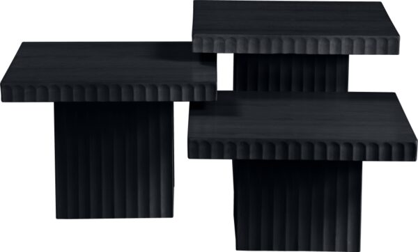 Spencer Solid Wood And Oak Veneer 3 Piece Coffee Table