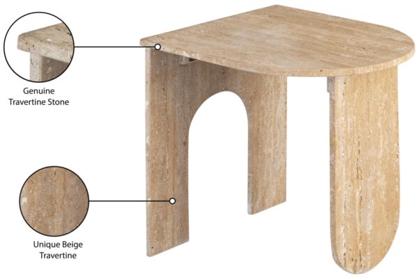 Padua Travertine End Table