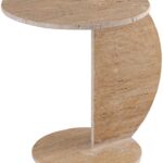 Bolzano Travertine End Table