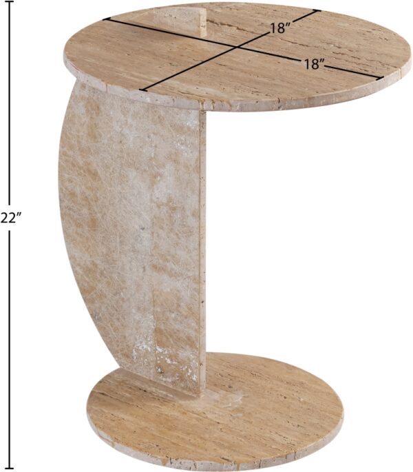 Bolzano Travertine End Table