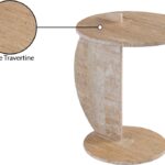 Bolzano Travertine End Table