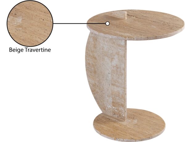 Bolzano Travertine End Table