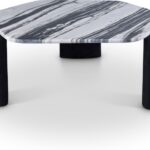 Pozzuoli Marble Top And Mango Wood Base Coffee Table