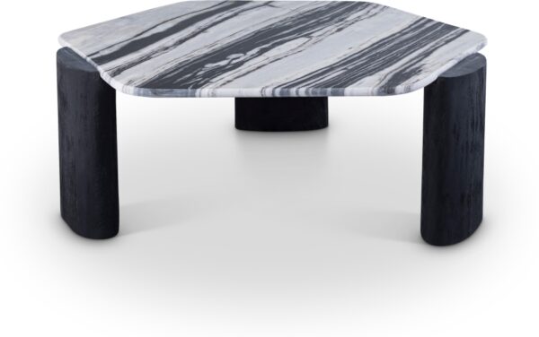 Pozzuoli Marble Top And Mango Wood Base Coffee Table