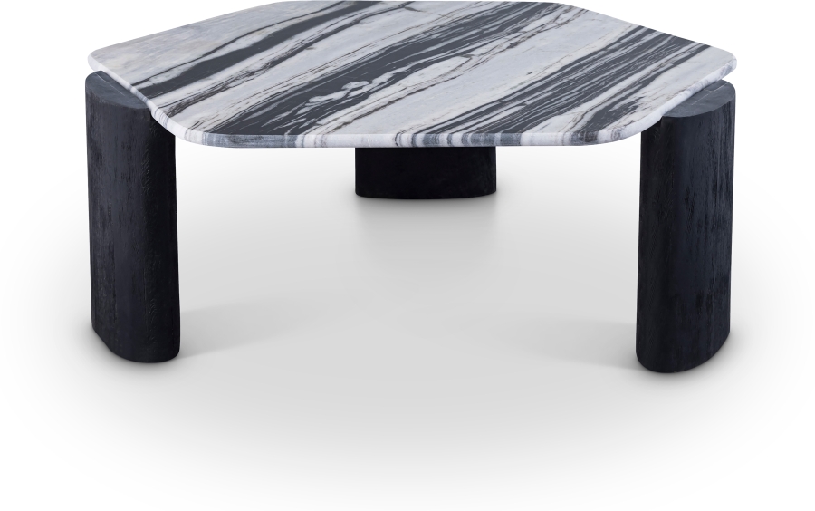 Pozzuoli Marble Top And Mango Wood Base Coffee Table