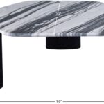 Pozzuoli Marble Top And Mango Wood Base Coffee Table
