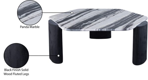Pozzuoli Marble Top And Mango Wood Base Coffee Table