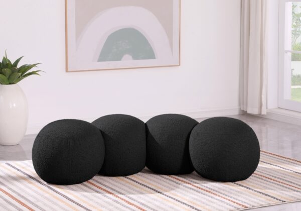 Apollo Boucle Fabric Upholstered Bench