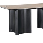 Corvina 78" Travertine Sintered Stone Top And Oak Veneer Base Dining Table