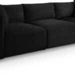 Shaggy 109" Corduroy Performance Fabric Upholstered Upholstered Modular Sofa