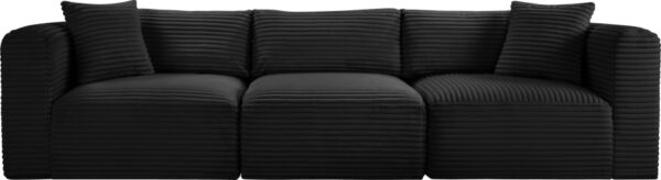 Shaggy 109" Corduroy Performance Fabric Upholstered Upholstered Modular Sofa