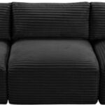 Shaggy 109" Corduroy Performance Fabric Upholstered Upholstered Modular Sofa