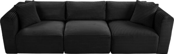 Shaggy 109" Corduroy Performance Fabric Upholstered Upholstered Modular Sofa