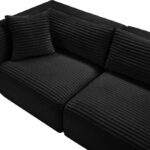 Shaggy 109" Corduroy Performance Fabric Upholstered Upholstered Modular Sofa