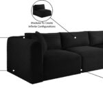 Shaggy 109" Corduroy Performance Fabric Upholstered Upholstered Modular Sofa