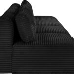 Shaggy 124" Corduroy Performance Fabric Upholstered Upholstered Modular Sofa
