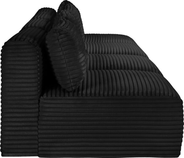 Shaggy 124" Corduroy Performance Fabric Upholstered Upholstered Modular Sofa