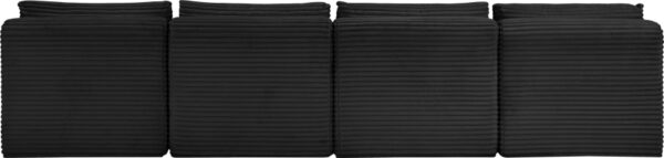 Shaggy 124" Corduroy Performance Fabric Upholstered Upholstered Modular Sofa