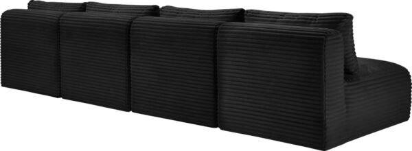 Shaggy 124" Corduroy Performance Fabric Upholstered Upholstered Modular Sofa