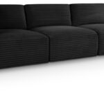 Shaggy 140" Corduroy Performance Fabric Upholstered Upholstered Modular Sofa
