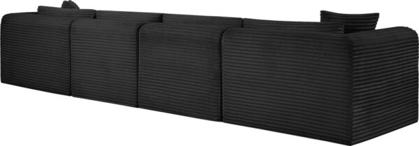 Shaggy 140" Corduroy Performance Fabric Upholstered Upholstered Modular Sofa