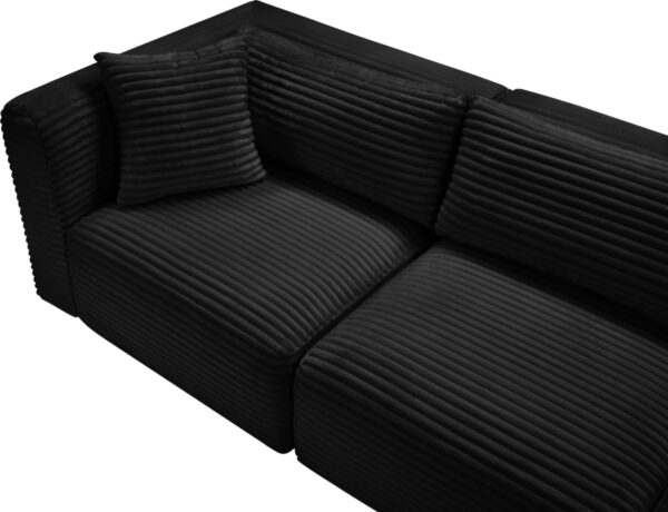 Shaggy 140" Corduroy Performance Fabric Upholstered Upholstered Modular Sofa