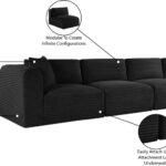 Shaggy 140" Corduroy Performance Fabric Upholstered Upholstered Modular Sofa