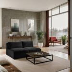 Shaggy 62" Corduroy Performance Fabric Upholstered Upholstered Modular Loveseat