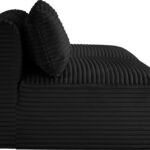 Shaggy 62" Corduroy Performance Fabric Upholstered Upholstered Modular Loveseat
