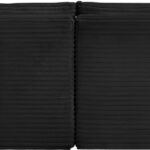 Shaggy 62" Corduroy Performance Fabric Upholstered Upholstered Modular Loveseat