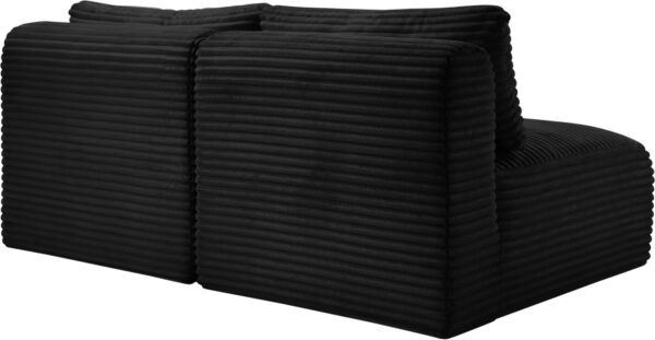 Shaggy 62" Corduroy Performance Fabric Upholstered Upholstered Modular Loveseat