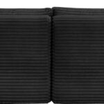 Shaggy 78" Corduroy Performance Fabric Upholstered Upholstered Modular Loveseat