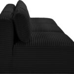 Shaggy 93" Corduroy Performance Fabric Upholstered Upholstered Modular Sofa