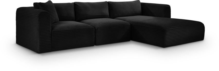 Shaggy 114" Corduroy Performance Fabric Upholstered Upholstered Modular Sectional