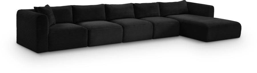 Shaggy 176" Corduroy Performance Fabric Upholstered Upholstered Modular Sectional